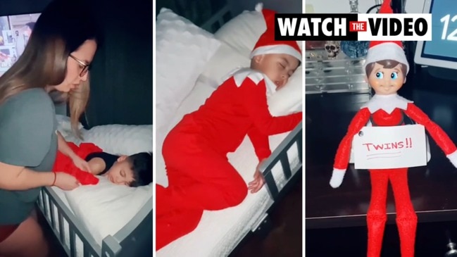 A mum has shared a video to TikTok showing how she dressed her son up as the elf's twin without him realising.