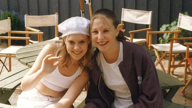 SA murder victim Heather Turner, left, aged 15, with friend Kali Edmonds