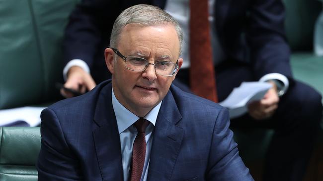 Anthony Albanese in question time on Monday. Picture: Gary Ramage