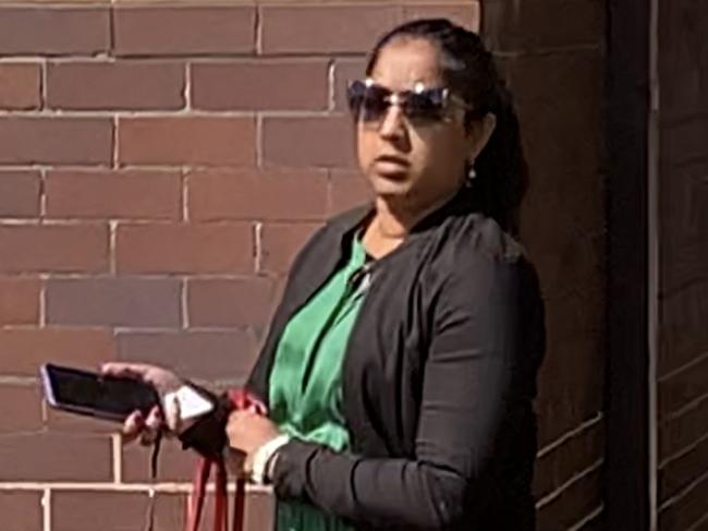 Narmatha Dhanuja Thambipillay, 39, of Chatswood outside Hornsby Local Court on September 17, 2020. Picture: Madelaine Wong