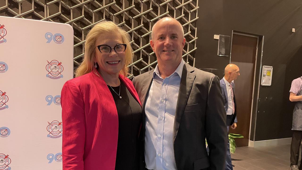 Elizabeth Hardcastle and Andrew Richards at the Metropolitan Caloundra Surf Life Saving Club 90th Anniversary Gala Ball.