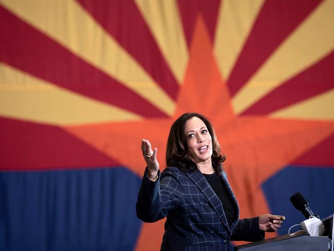 US Democratic vice presidential nominee and Senator from California, Kamala Harris. Picture: AFP