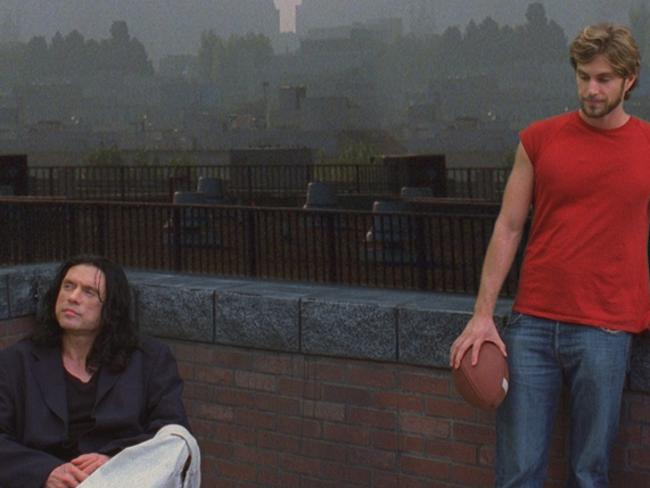 Tommy Wiseau and Greg Sestero in a scene from The Room, dubbed the Citizen Kane of bad movies.