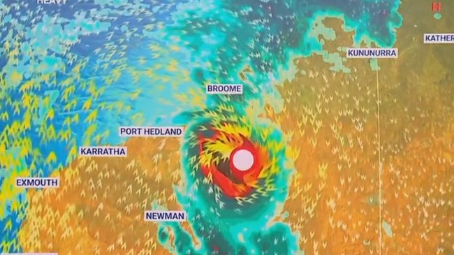 Tropical Cyclone Ilsa could become a Category 5 Tropical Cyclone, the highest category. Picture: Sky