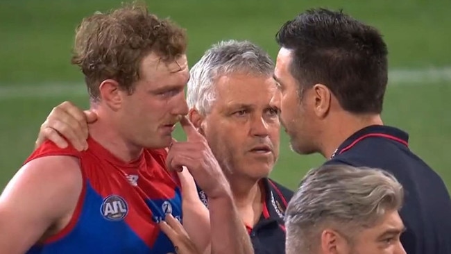 An incident involving Brisbane captain Dayne Zorko and Melbourne defender Harrison Petty is set to be investigated by the AFL following the Demons’ big win on Friday night Picture 7News,