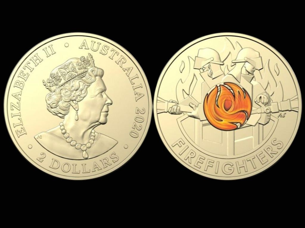 A mint condition example of the bullseye error on the Firefighter coin. Picture: Downies Collectables.