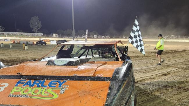 Racing under the lights wasn't possible on a recent evening at the Blue Ribbon Raceway