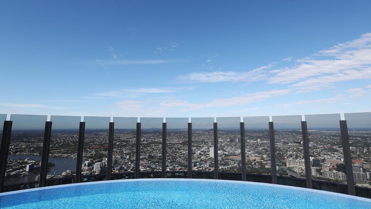 Sky Tower Brisbane: Highest infinity pool in Australia opens | Video ...