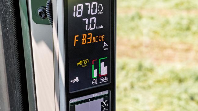 Built-in: John Deere's AutoTrac automated guidance system enables hands-free steering by using GPS co-ordinates to control the tractor.