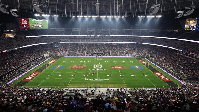 A view of Allegiant Stadium during last year’s Las Vegas season opener. Photo by Ezra Shaw/Getty Images