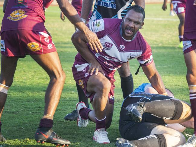 Yarrabah's Oswald Fourmile scored 22 tries in six games, on his way to a season haul of 28. Picture: Brian Cassey