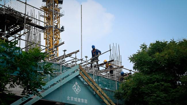 Property takes up 30 per cent of China’s GDP. Picture: Wang Zhao/AFP