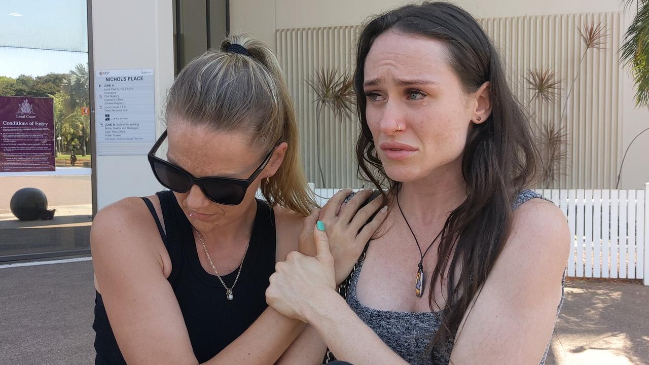 The mother of a slain 18-year-old man Kylie Simmonds was teary as she spoke outside Darwin Local Court. Madison Butler, her mother Melissa Jane Clancy, 37, 20-year-old Dechlan Wurramarra and a 17-year-old boy have been charged with murder.