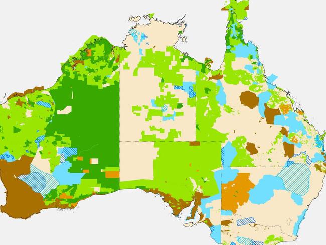 Native Title determinations and claimant Applications as of July 1, 2023. Picture: NNTT