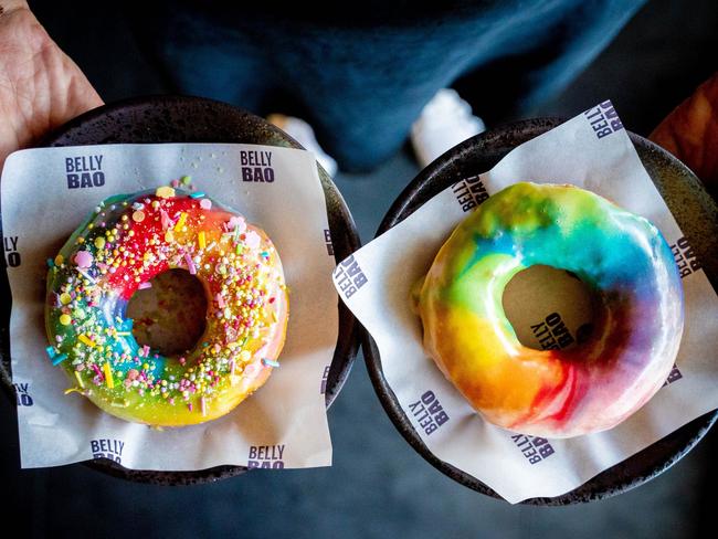 Belly Bao’s baonut with rainbow glaze and popping candy. Picture: Supplied