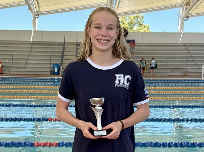 Rocky City swimmer Mackenzie Wyeth smashed a 40-year record to take out the Brian Thomas Trophy at the Central Queensland Swimming Championships.