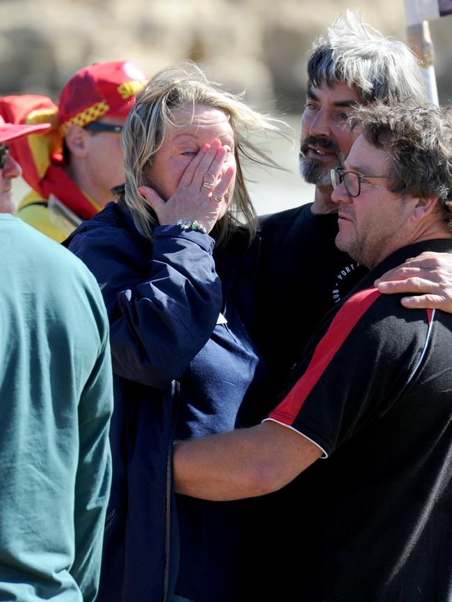 Friends and supporters gathered at the club house. Picture: Andrew Henshaw