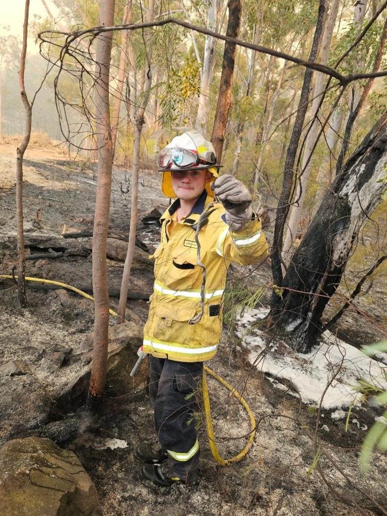 Alex Carpenter has done training on the fireground. Picture: supplied