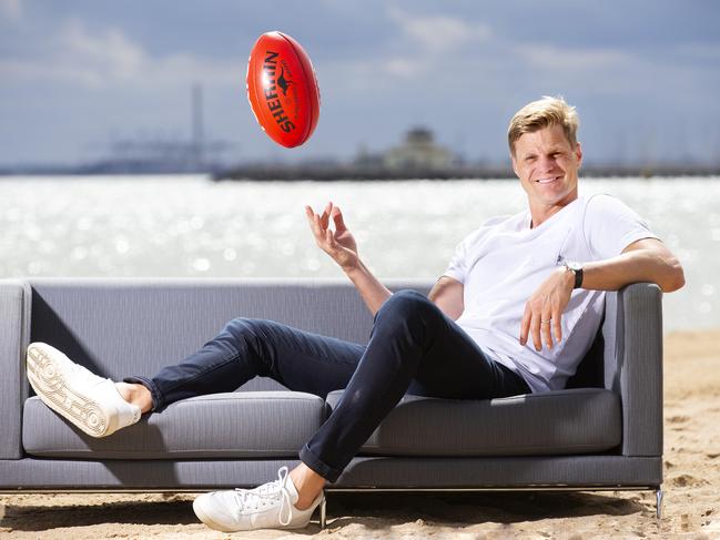 Former AFL champion Nick Riewoldt is a commentator on Fox Footy's On the Couch. Picture: Sarah Matray