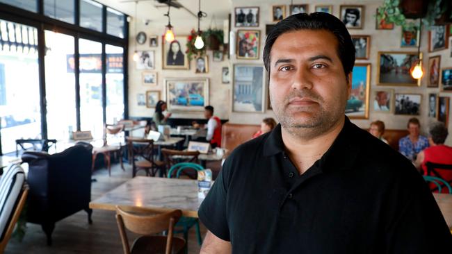 Coco Cubano owner Modasser Raza is anxious about the light rail’s impact on the Church St dining strip. Picture: Angelo Velardo