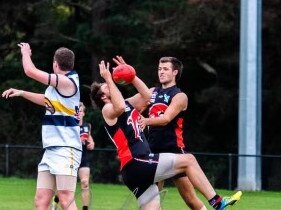 George Trewhitt takes a mark. Picture: Jack Sims