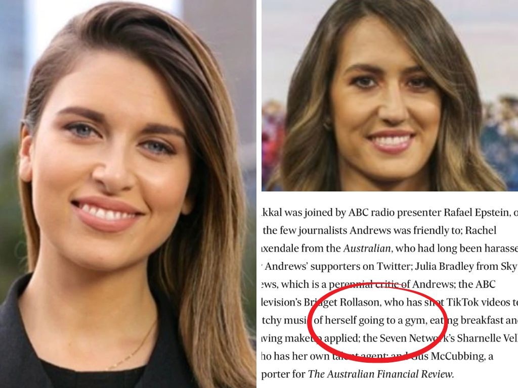 A story that appeared in the Australian Financial Review on Thursday has been slammed for its depiction of female journalists Sharnelle Vella (left) and Bridget Rollason (right).