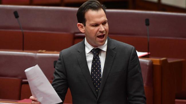 Senator Canavan during Question Time in the Senate. Picture: AAP