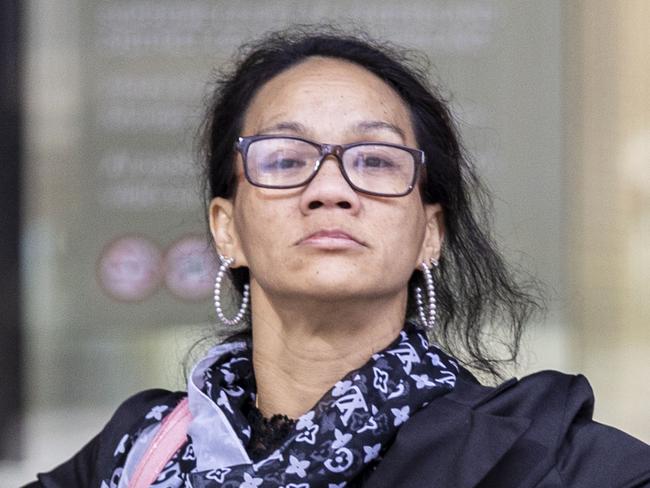 Ma Corazon Mezaks leaves the Supreme Court.  She is charged with possession of 11kg of ice, smuggled from the USA in computer desktop hard drives.Picture: Matthew Poon