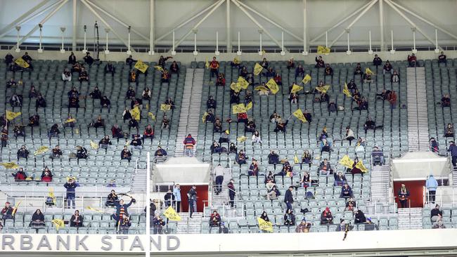 The AFL showdown had 2240 people, but the SANFL launch could have twice that many. Picture: Sarah Reed