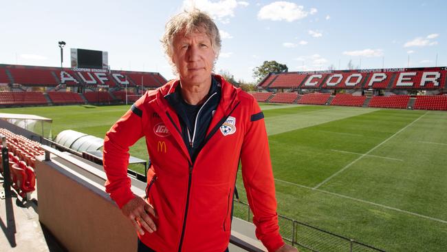 Gertjan Verbeek at Hindmarsh Stadium, where it has been revealed that he will be the new coach for Adelaide United on Wednesday, June 26, 2019. (AAP Image/ Morgan Sette)