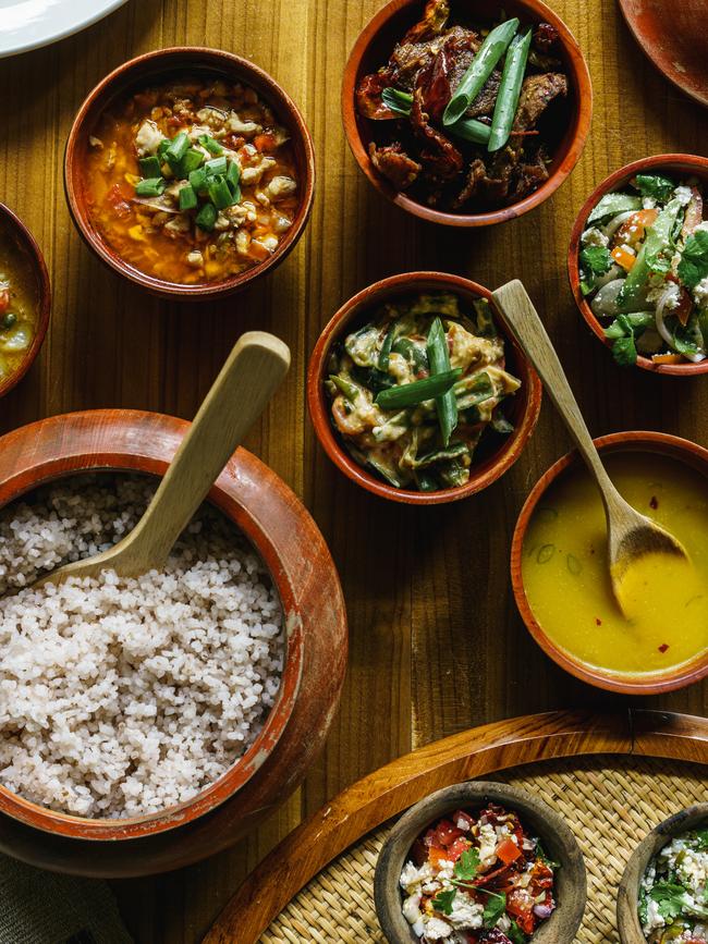 Bhutanese curries at Amankora Paro. Picture: Chris Schalkx.