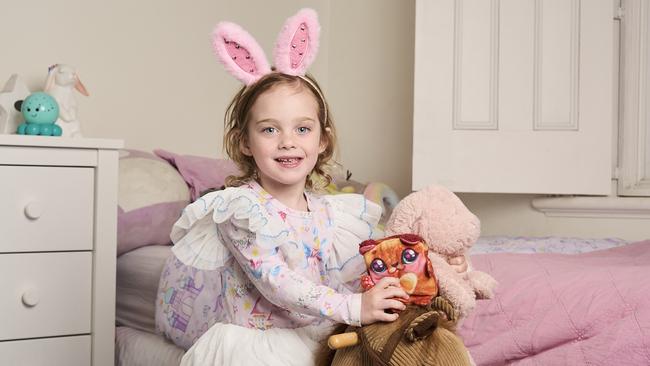 Claudie Jones, 4, at home in Beulah Park cannot wait to turn 6 so she can get a job. Picture: Matt Loxton