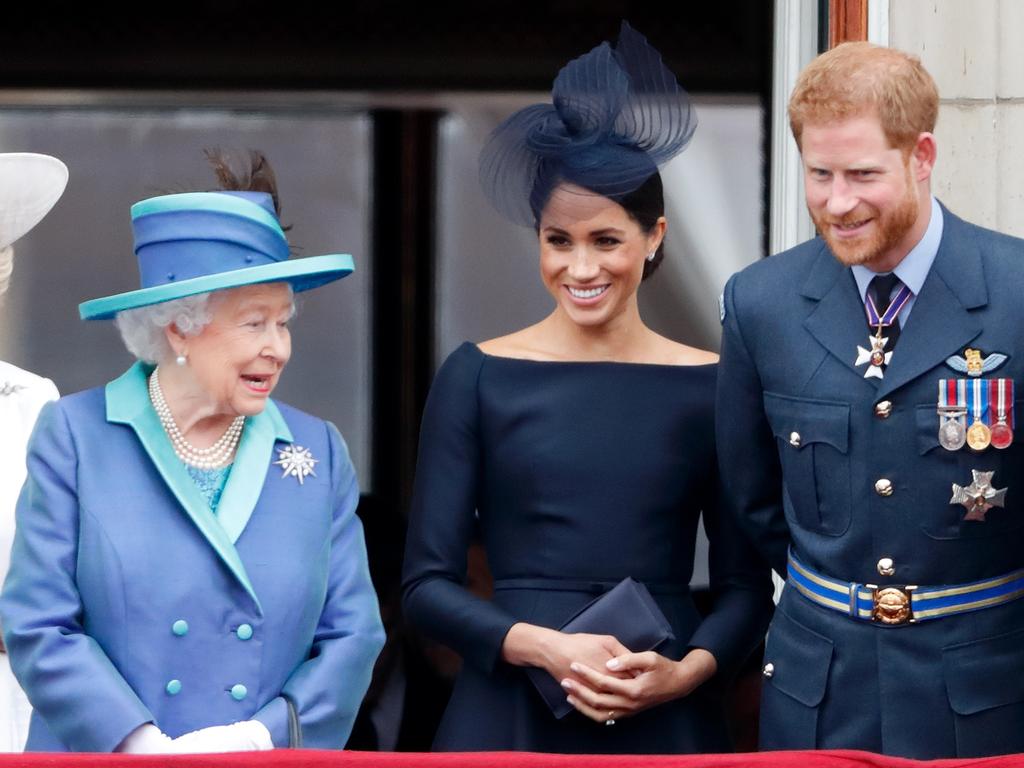 The Sussexes pictured with the Queen in 2018. Picture: Getty Images