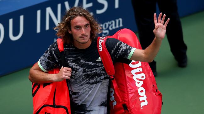 Farewell New York … Stefanos Tsitsipas is out of the US Open. Picture: Getty Images