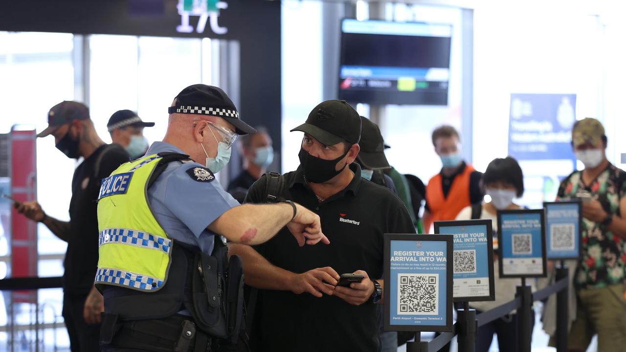 Arriving passengers in Perth, Australia. Picture: Getty Images