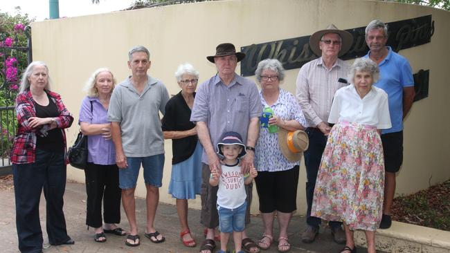 Residents rally to fight a townhouse/unit development proposed for 1 Trudgian Street, Sunnybank. Picture: Kristy Muir