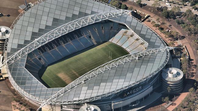 The NRL has been forced to give away tickets to fill the 80,000-capacity Accor Stadium. Picture by Nearmap