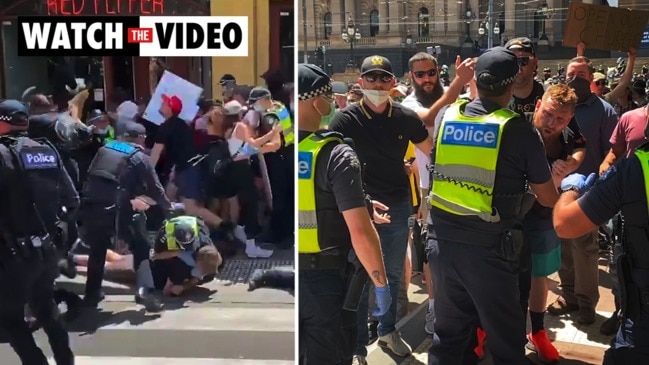 Dramatic video: Anti-lockdown protesters clash with police in Melbourne