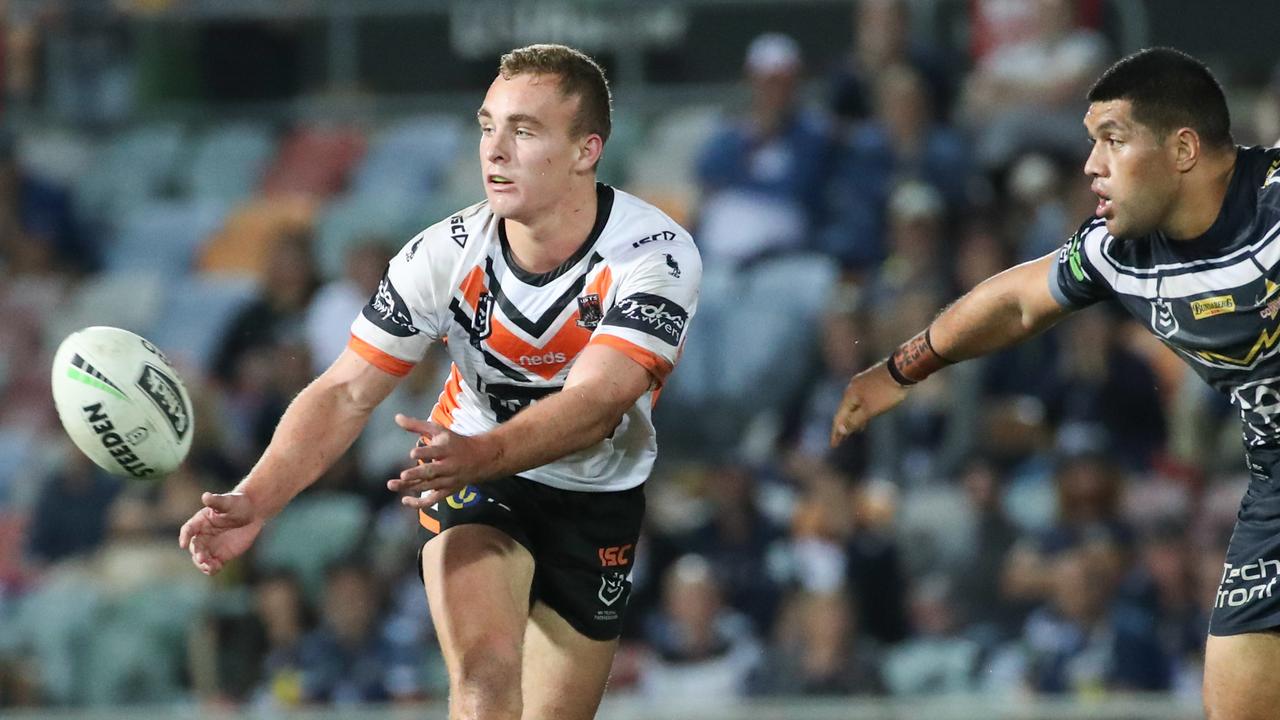 Jacob Liddle is finally set to start for the Tigers at hooker after an injury-plagued career. Picture: AAP.