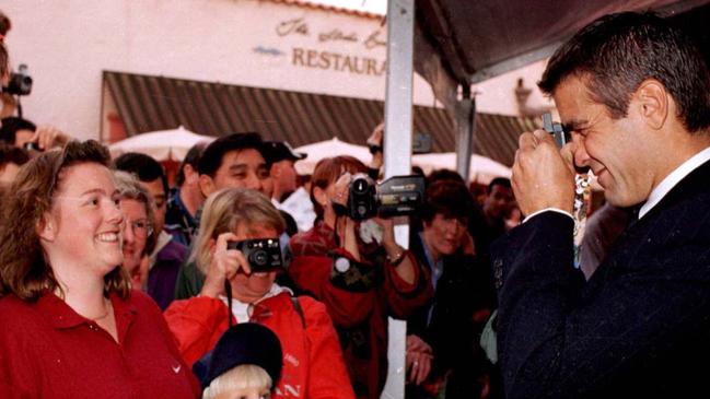 Clooney was popular with locals during his 1997 visit.