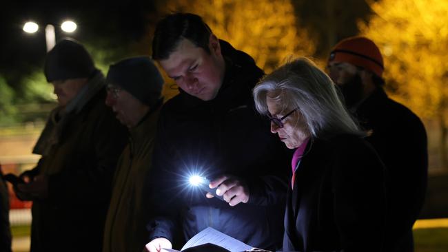 Members of the public attend the Dawn Service at Hyde Park. Picture: Getty