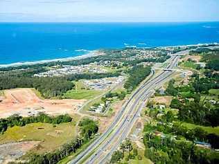 The Coffs Harbour Pacific Highway bypass project is awaiting more than $1 billion in Federal funding. Picture: Trevor Veale