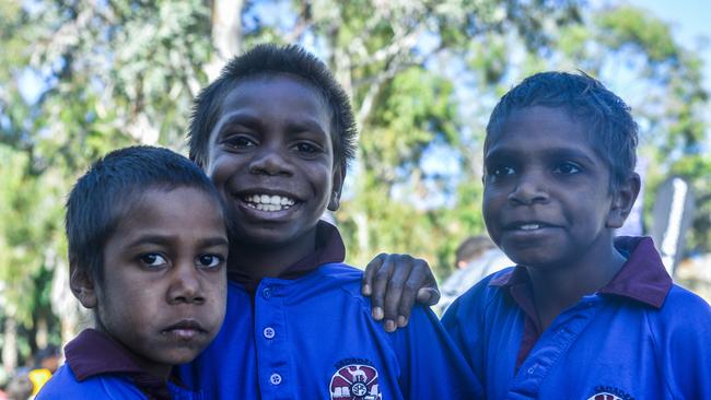 Errol, Jamahl and Julias are students of Sadadeen Primary that were at a community breakfast earlier this year. Pic: SATRIA DYER-DARMAWAN