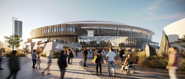 Macquarie Point Multipurpose stadium south east gate. Picture: Mac Point Development Corporation
