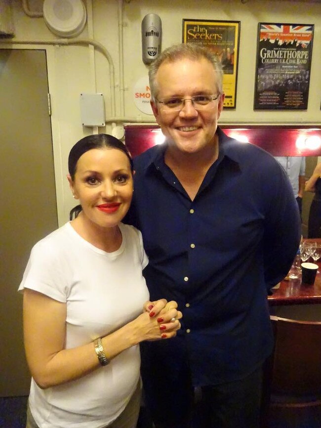 Tina Arena and Scott Morrison.