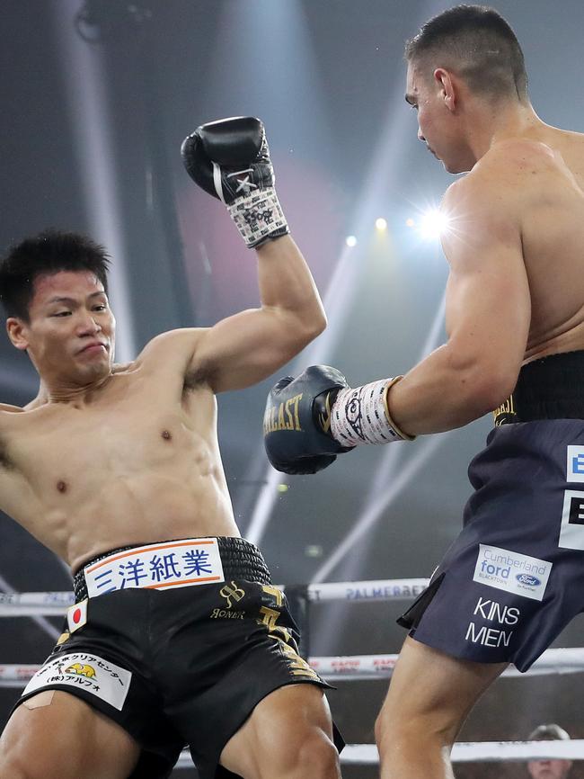 Tim Tszyu vs Takeshi Inoue. Picture: No Limit Boxing / Brett Costello.