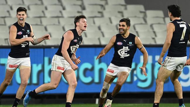 Sam Walsh led Carlton’s fightback against Collingwood.