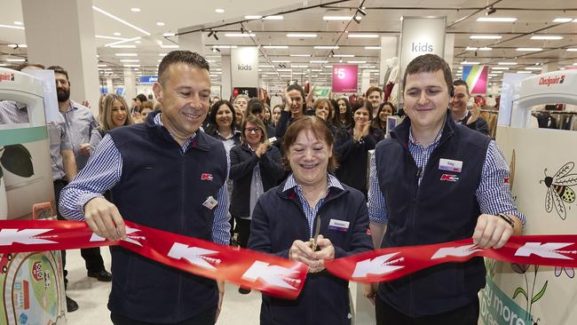 Kmart staff open the new store.