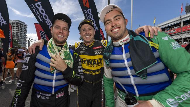 Mark Winterbottom (middle) is headed back to Tickford Racing. Picture: Supplied