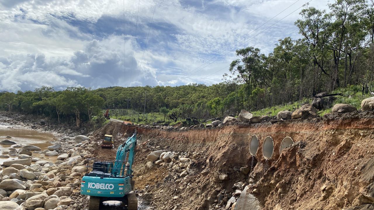 The badly washed out Bloomfield Road at Wallaby Creek. Photo: Supplied